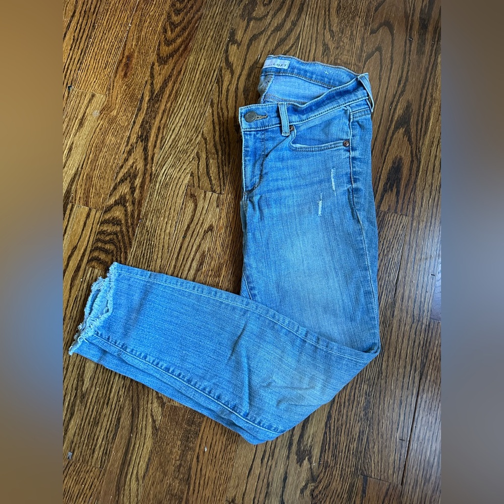 LOFT Sky Blue Cropped Jeans